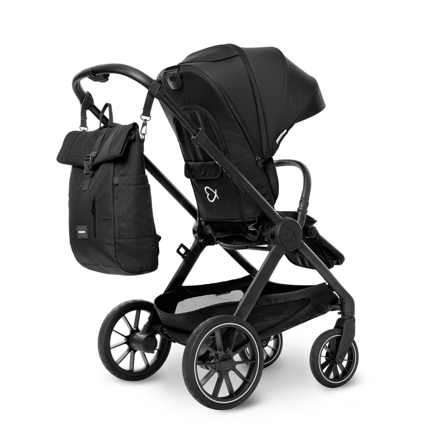 Rucksack am Kinderwagen #farbe_gorillaschwarz