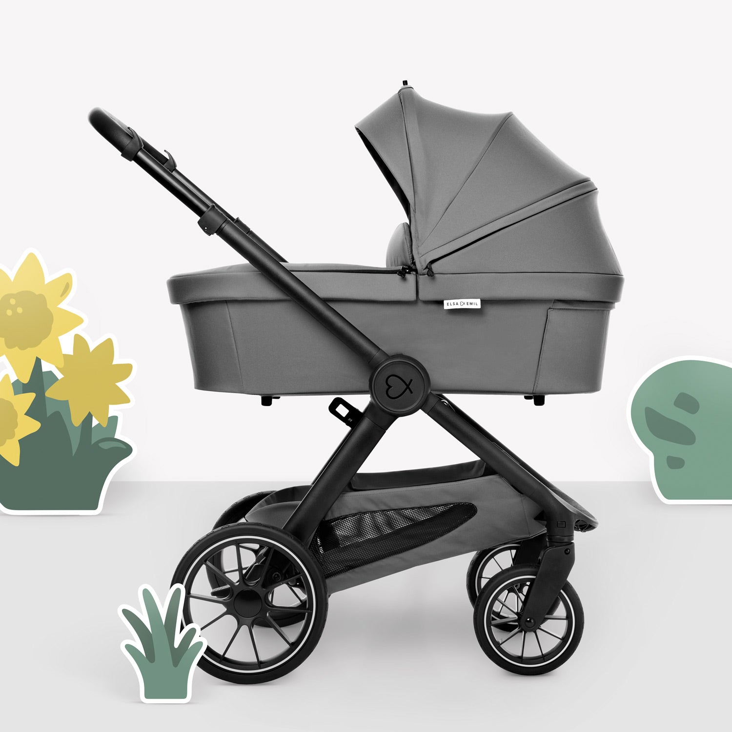 ELSA & EMIL Kinderwagen #farbe_elefantengrau
