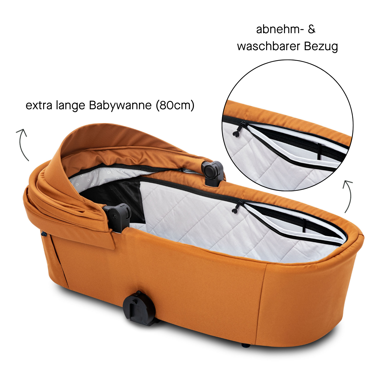 Extra lange Babywanne (80 cm) mit abnehmbarem und waschbarem Bezug #farbe_fuchsrot