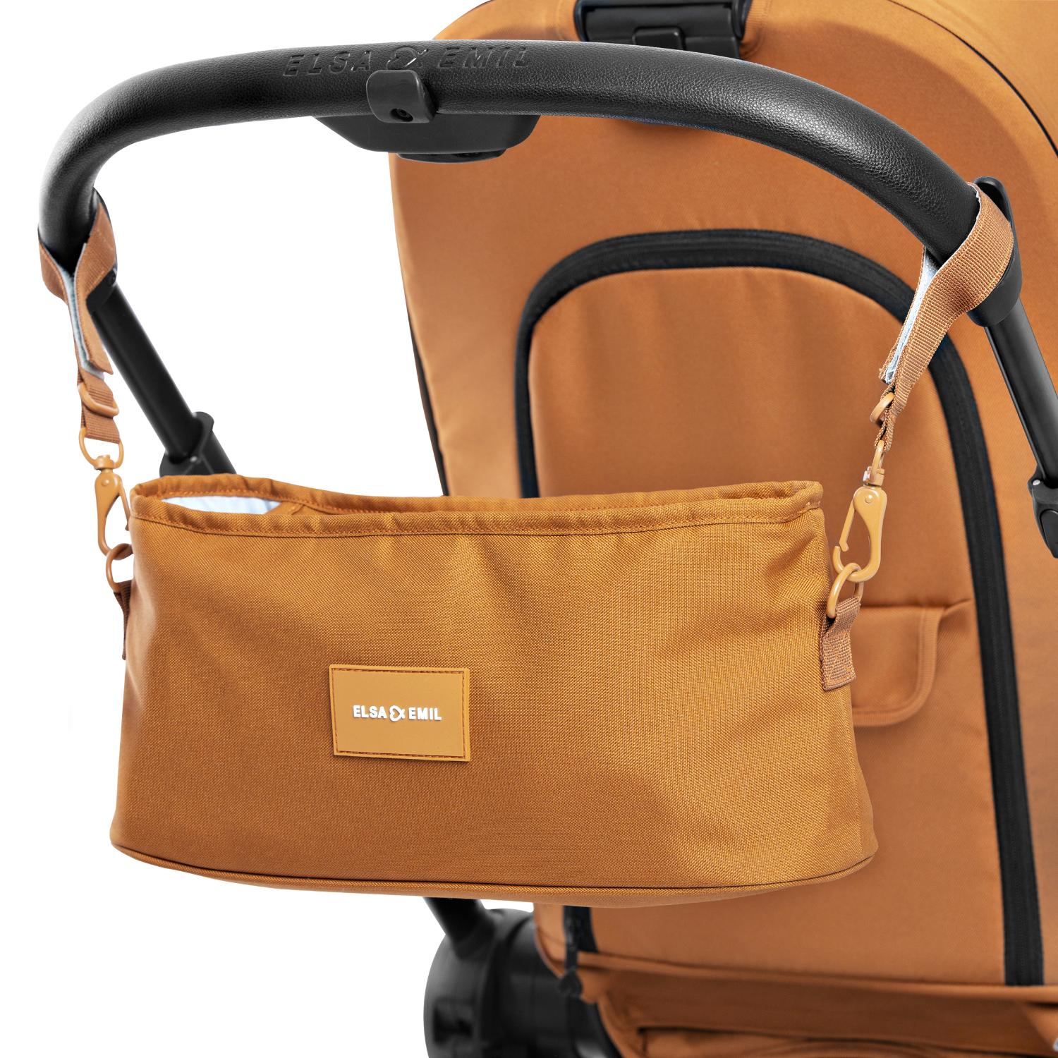 Organizer befestigt am Kinderwagen #farbe_fuchsrot