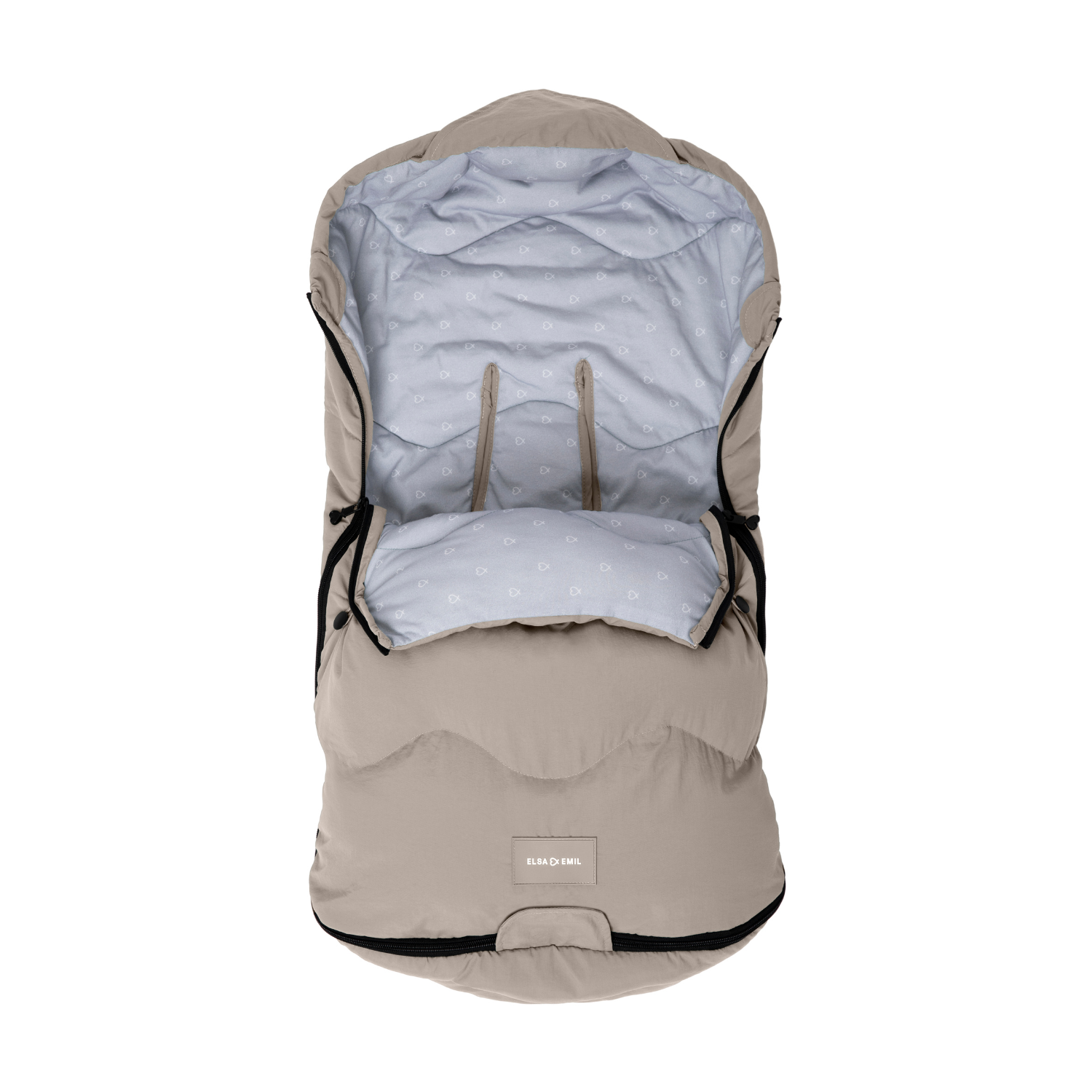 Fußsack Mini geöffnet #farbe_kängurubeige
