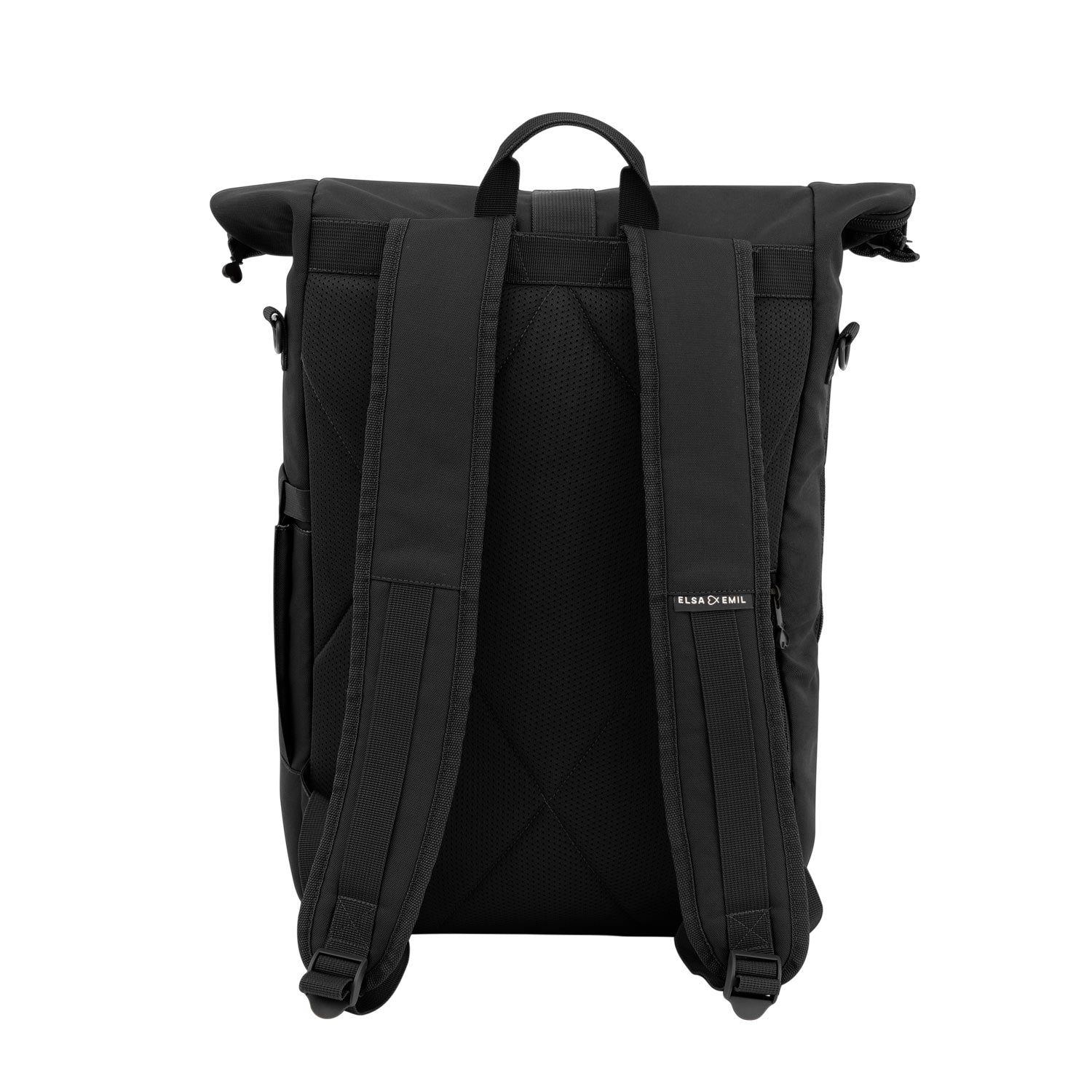 Rolltop Rucksack von hinten #farbe_gorillaschwarz