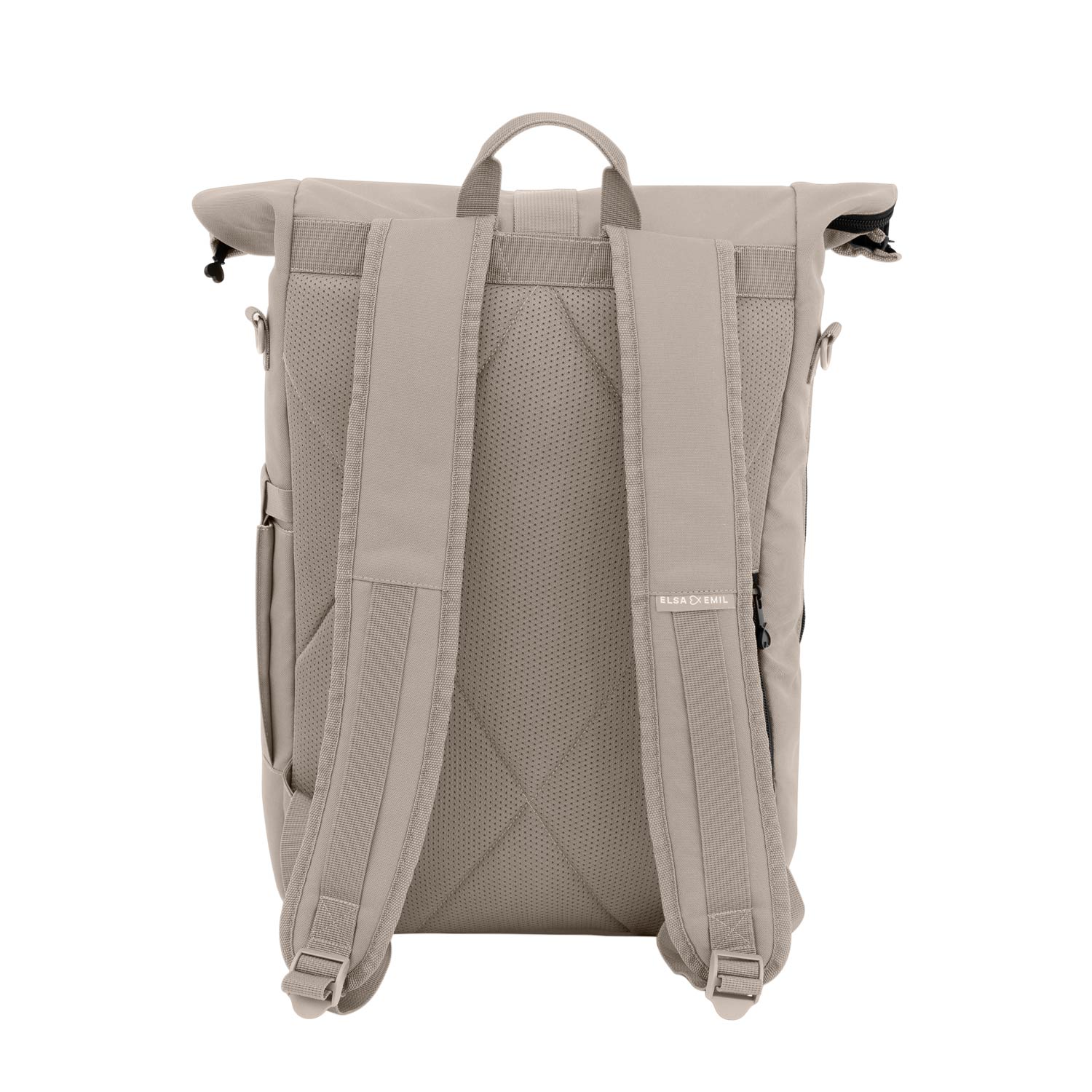 Rolltop Rucksack von hinten #farbe_kängurubeige