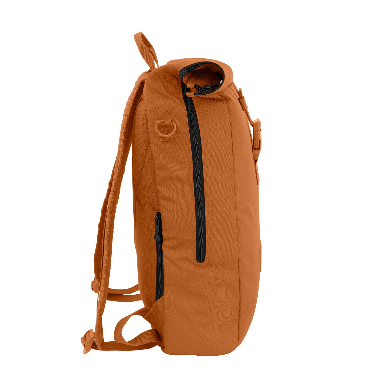 Rolltop Rucksack von der rechten Seite #farbe_fuchsrot