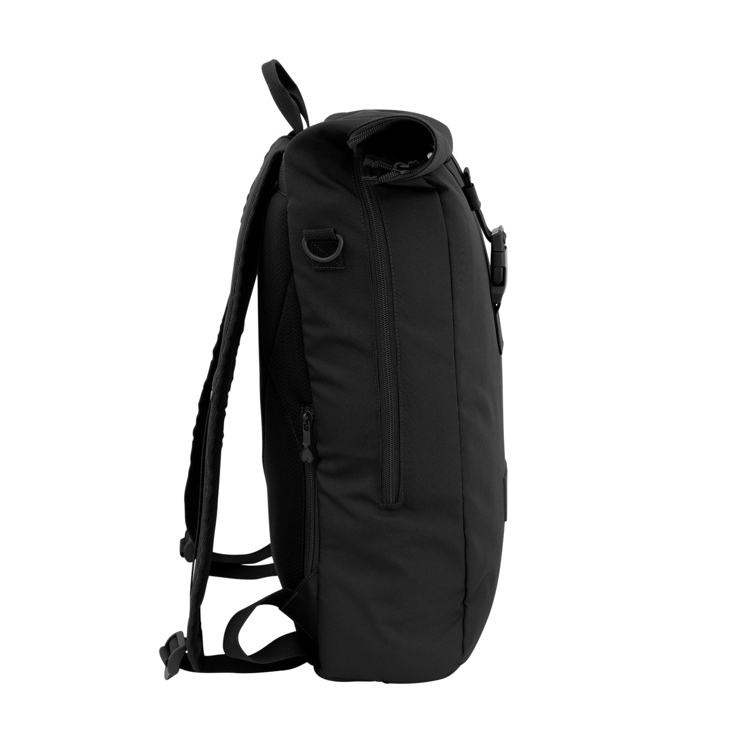 Rolltop Rucksack von der rechten Seite #farbe_gorillaschwarz