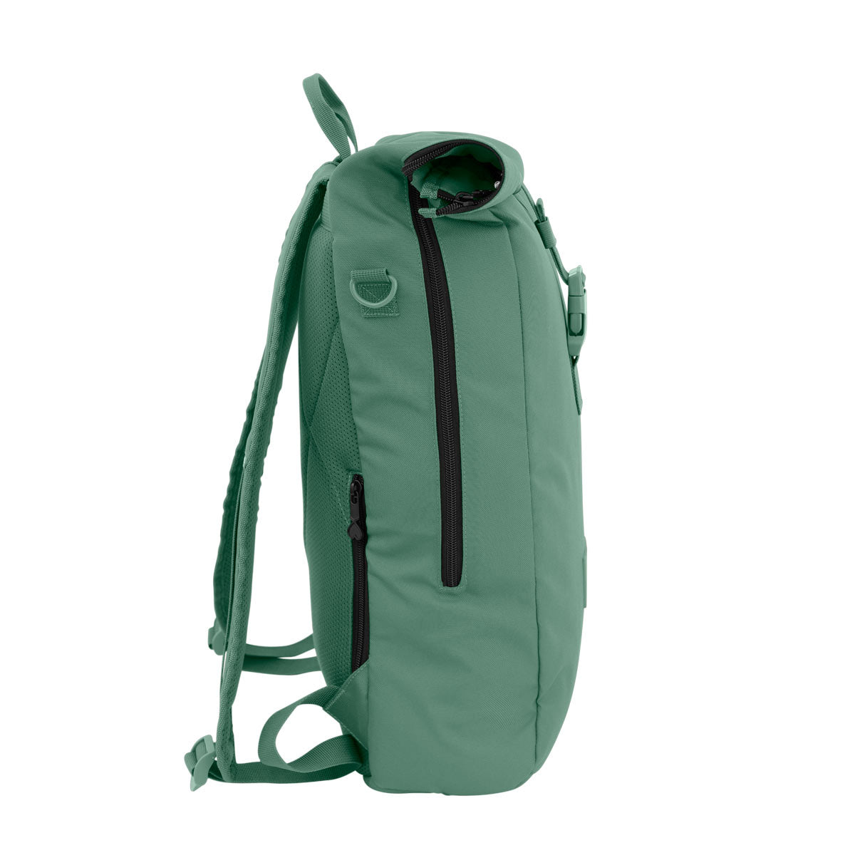 Rolltop Rucksack von der rechten Seite #farbe_krokodilgrün