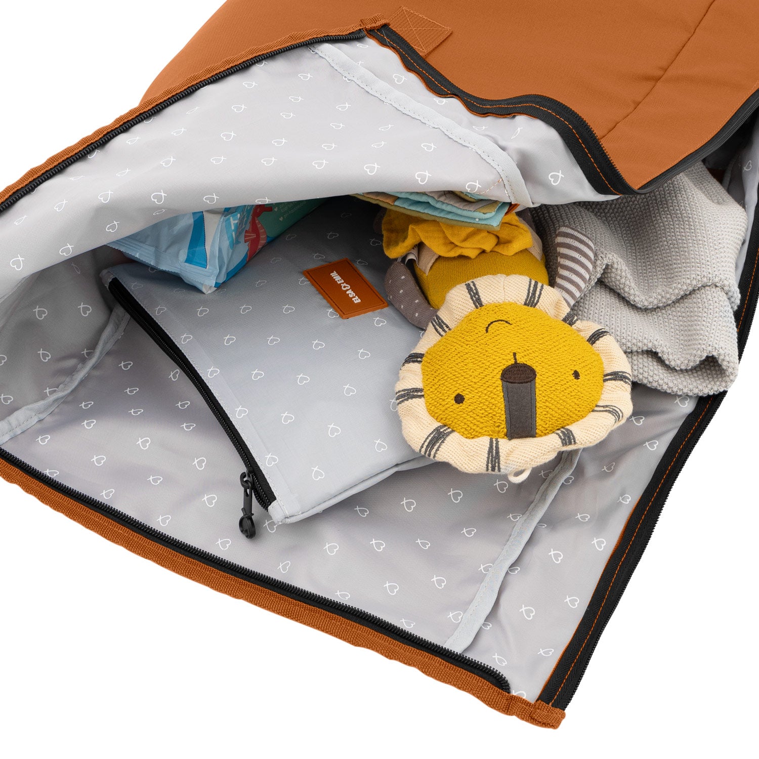 Rolltop Rucksack von innen #farbe_fuchsrot